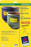 Avery Zweckform, L6111-20, 20 Blatt, Wetterfeste Folien-Etiketten f&uuml;r individuelle Gr&ouml;&szlig;en, 210 x 297 mm