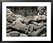 Ancient Stone Carved Panel, Borobudur Temple, Unesco World Heritage Site, Island of Java, Indonesia Places Framed Art Poster Print by Jane Sweeney, 31x25