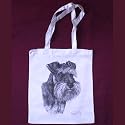 Mike Sibley Mini Schnauzer Print Shoulder Tote Bag