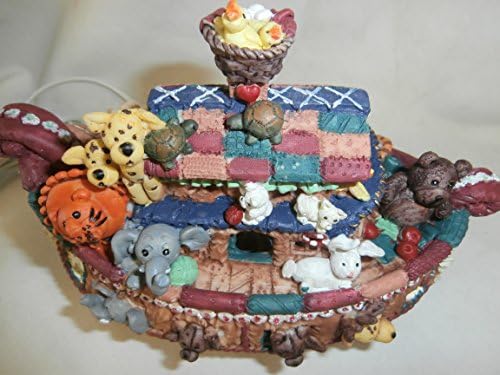 TIMELESS INSPIRATIONS NOAH'S ARK COLLECTION GINGERBREAD ARK TABLE/DRESSER TOP NIGHT LIGHT