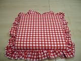 Dining Seat Chair Cushion Pad GINGHAM RED 14X14