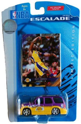 Lakers NBA Kobe Bryant Escalade 1:64 Scale Die Cast Collectible Car with Collectible Card