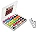 Mandala Crafts Prewound Embroidery Sewing Thread Bobbin Case Kit for Brother Babylock Singer Machine (36 Colors)