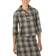 Isaac Mizrahi for Target&reg; TRS Box Pleated Jacket - Brown Plaid