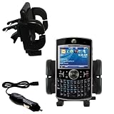 Motorola MOTO Q Global Auto Vent Holder with Car Charger - Uses Gomadic TipExchange