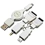 �����P�[�W USB�[�q�p�}���`�[�d�P�[�u�� DSLite/PSP/FOMA/Softbank/au/WILLCOM�Ή� �z���C�g MC-02WG