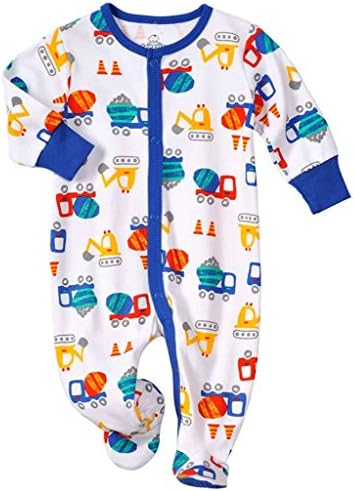 Cute Honey Baby Boys Footed Pajama Sleeper 100% Cotton Trucks(Size 18M)