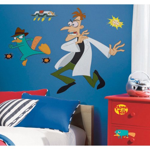 RoomMates RMK1535GM Agent P and Dr. Doofenshmirtz Peel & Stick Giant Wall Decal