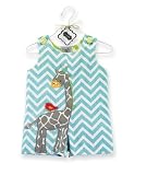 Mud Pie Unisex-Baby Newborn Safari Giraffe Shortall Set