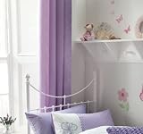 Catherine Lansfield Flutterbye Lilac Lined Curtains 72