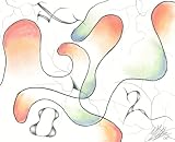 Artwork: Linear Time - Abstract Drawing of Numbers on a Background of Wavy Lines (Print, 13.5x11)
