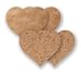 Nippies Tan Caramel Heart Waterproof Self Adhesive Fabric Nipple Cover Pasties
