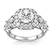 Metal Factory Sz 8 Sterling Silver 925 Round Brilliant CZ Cubic Zirconia Halo Engagement Ring