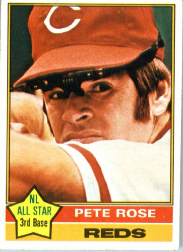 1976 Topps #240 Pete Rose Cincinnati Reds Baseball Card In a Protective Screwdown Display Case