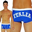 Andrew Christian Italia (Italy) Logo Square Cut Swimsuit Swimwear