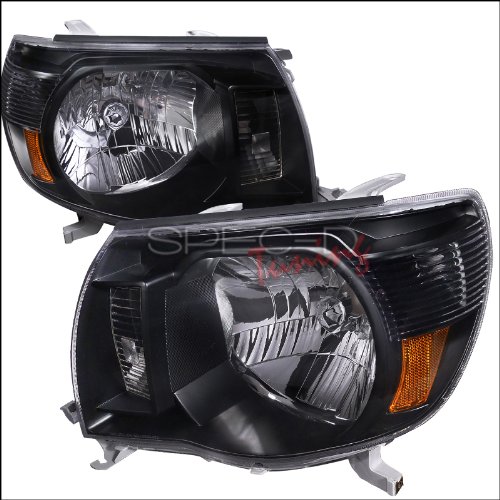 Toyota Tacoma 2005 2006 2007 Euro Headlights - Black Smoke