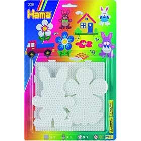 Hama Beads - Pegboard Rabbit Flower Square (Midi Beads)