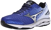 Mizuno Men's Wave Rider 19 Running Shoe, Surf The Web/Silver, 7 D US

