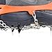 abcGoodefg One Pair Anti Slip 8 Teeth Ice Claws Crampons Non-Slip Shoes Cover Shoe Chains with Stainless Steel Chain Snow for Outdoor Ski Hiking Climbing Dig Ect. (Orange)