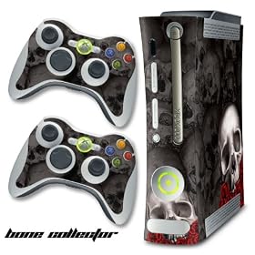 New XBOX 360 Console Protective Decal Skin - BoneCollector - Black
