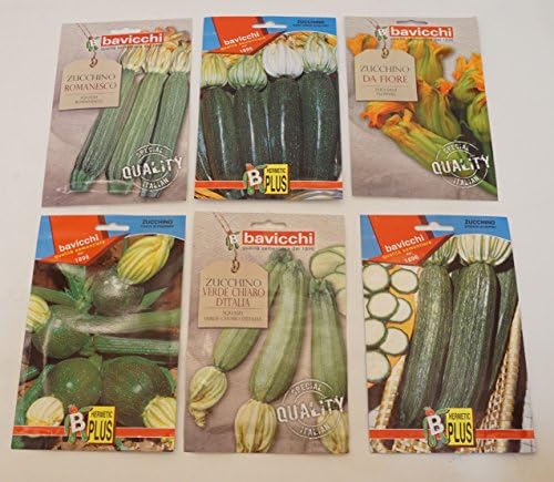 Bavicchi: Squash collection Set of 6 Variety of Italian Seeds[ Italian Import ]