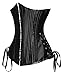 Camellias 26 Double Steel Boned Long Cut Corset Heavy Duty Waist Training Shaper