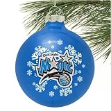 Orlando Magic Blue Snowflake Glass Ornament