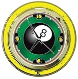 IMAGE OF Trademark 8-Ball 14-Inch Diameter Neon Wall Clock