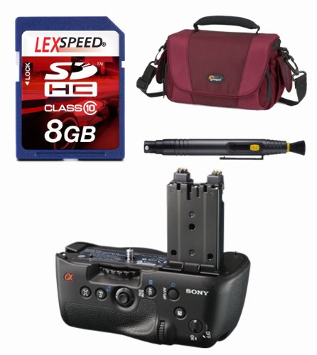 Sony VG-C77AM C77M VGC77AM VG-C-77AM Vertical Grip for Alpha A77 + Lowepro Bag + LexSpeed 8GB + Lens Cleaning System On Sale