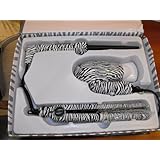 Iso Beauty Tourmaline 3pc Set Twister Curl Zebra +Travel Dryer+flate Iron Zebra