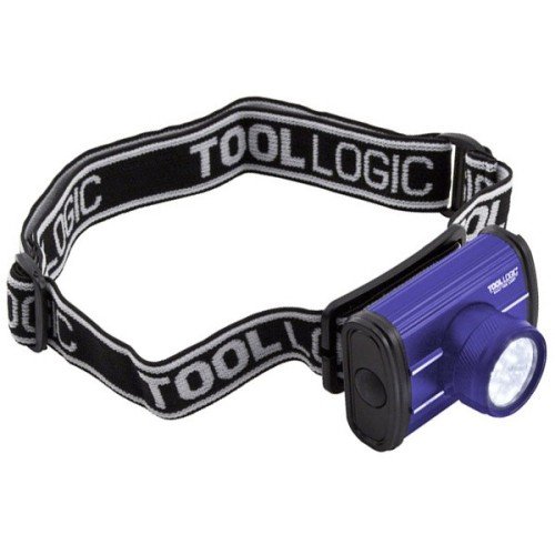xenon super bright led flashlights-New Toollogic Led Headlamp - Blue Nine Super-Bright White Leds Adjustable Elastic Headband Images