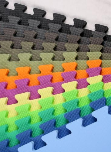 5/8" Premium Interlocking Foam Tiles - Ideal for p90x, Insanity, pilates, yoga, other aerobic/cardio work outs, and kids playrooms