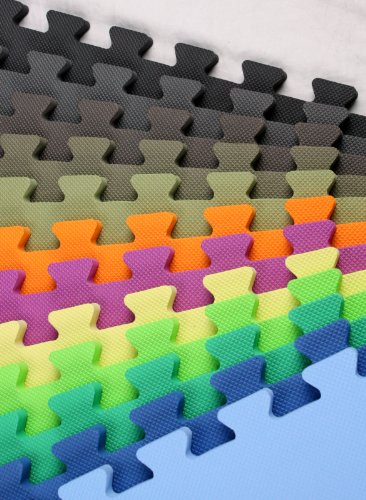 5/8" Premium Interlocking Foam Tiles - Ideal for p90x, Insanity, pilates, yoga, other aerobic/cardio work outs, and kids playrooms