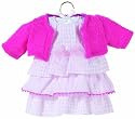 Pink Flounce Dress Set, fits 12 inch baby dolls