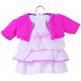 Pink Flounce Dress Set, fits 12 inch baby dolls by Corolle