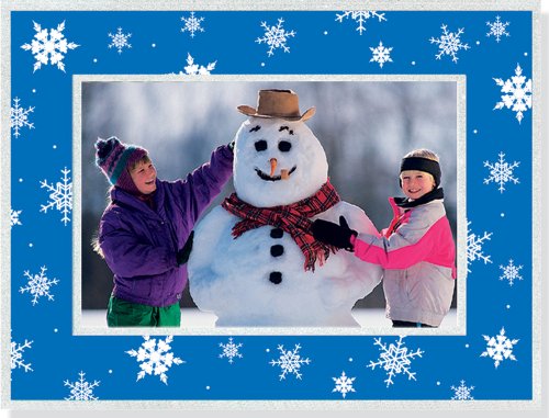 Snowflakes Holiday Photo Frame (Christmas Cards, Holiday Cards, Greeting Cards, Holiday Photo Cards)