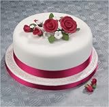 Sugar Spray Rose Cake Topper Large Cerise 145mm