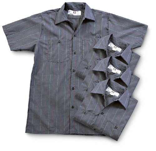 4 Reed  Short - sleeved Work Shirts Charcoal