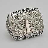 Fantasy Football Championship Ring Trophy Prize Super Bowl Championship Ring for Fans Collections