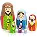 Nesting Nativity Wooden Christmas Holiday Nesting Doll Set with 6 Dolls by Imagination Generation