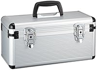 Alumi Case, Cosmetic Accessory CD Case, AM-34CD - Silver Aluminum Traveling Case