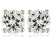 Platinum Plated Sterling Silver 5mm Round Cubic Zirconia Four-Prong Stud Earrings