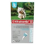 Bayer K9 Advantix II Teal 6-Month Flea & Tick Drops for Medium Dogs - 11-20 lbs.