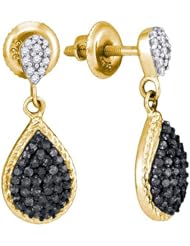 0.50CTW BLACK DIAMOND MICRO-PAVE EARRING