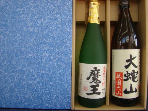魔王720ｍｌと大蛇山900ｍｌ　2本セット化粧箱付