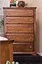 Kush Furniture Bear Creek 5 Drawer Chest in Dark Oak Finish