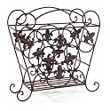 Wrought Iron Fleur-de-lis Magazine Rack