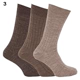 Chaussettes en mélange de laine pour homme (lot de 3 paires) (Shoe 6-11/EUR 45-48.5) (Lot 3)