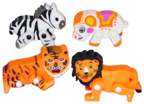 Movable Animal Erasers (1 dz)
