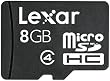 Lexar micro SDHC 8 GB Class 4 Flash Memory Card LSDMI8GBASBNA